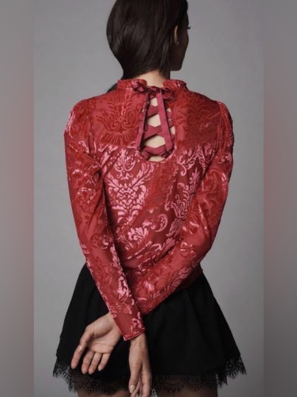 Sheer Velvet Burnout Top